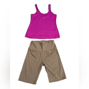 Set of Lululemon biker shorts and tank women’s size small/medium.